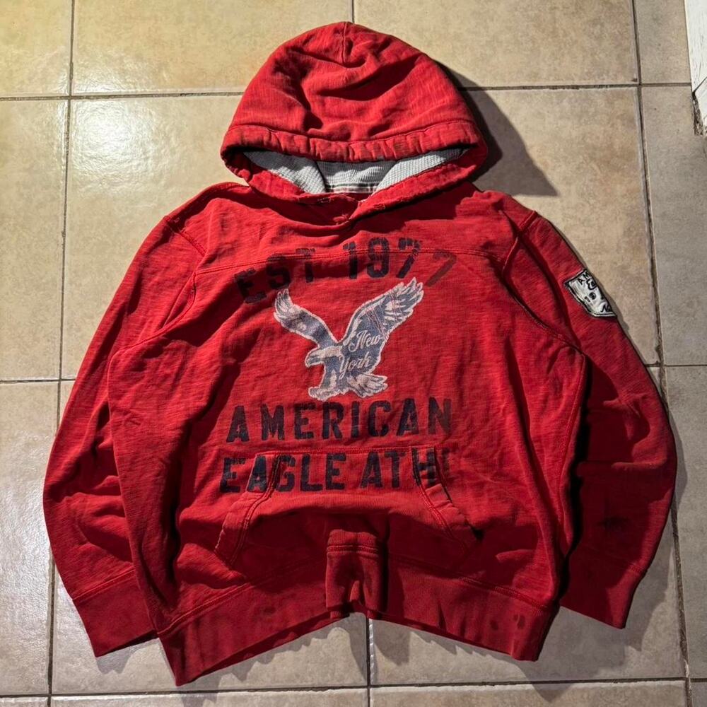 Vintage y2k 2000s american eagle Red Hoodie Size XL in Mens